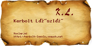 Kerbolt László névjegykártya
