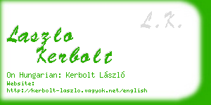 laszlo kerbolt business card