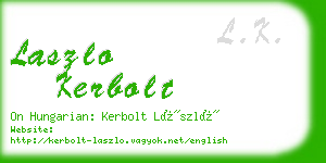 laszlo kerbolt business card